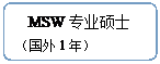 流程图: 可选过程: MSW专业硕士（国外1年）